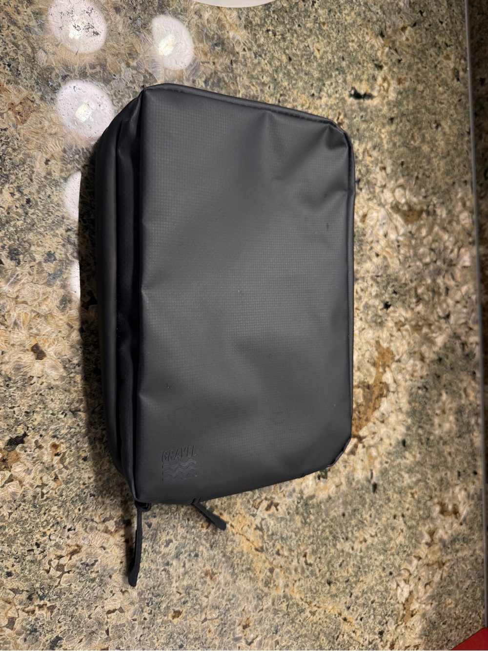 Gravel brand. Minimalist Black Travel Toiletry Bag by